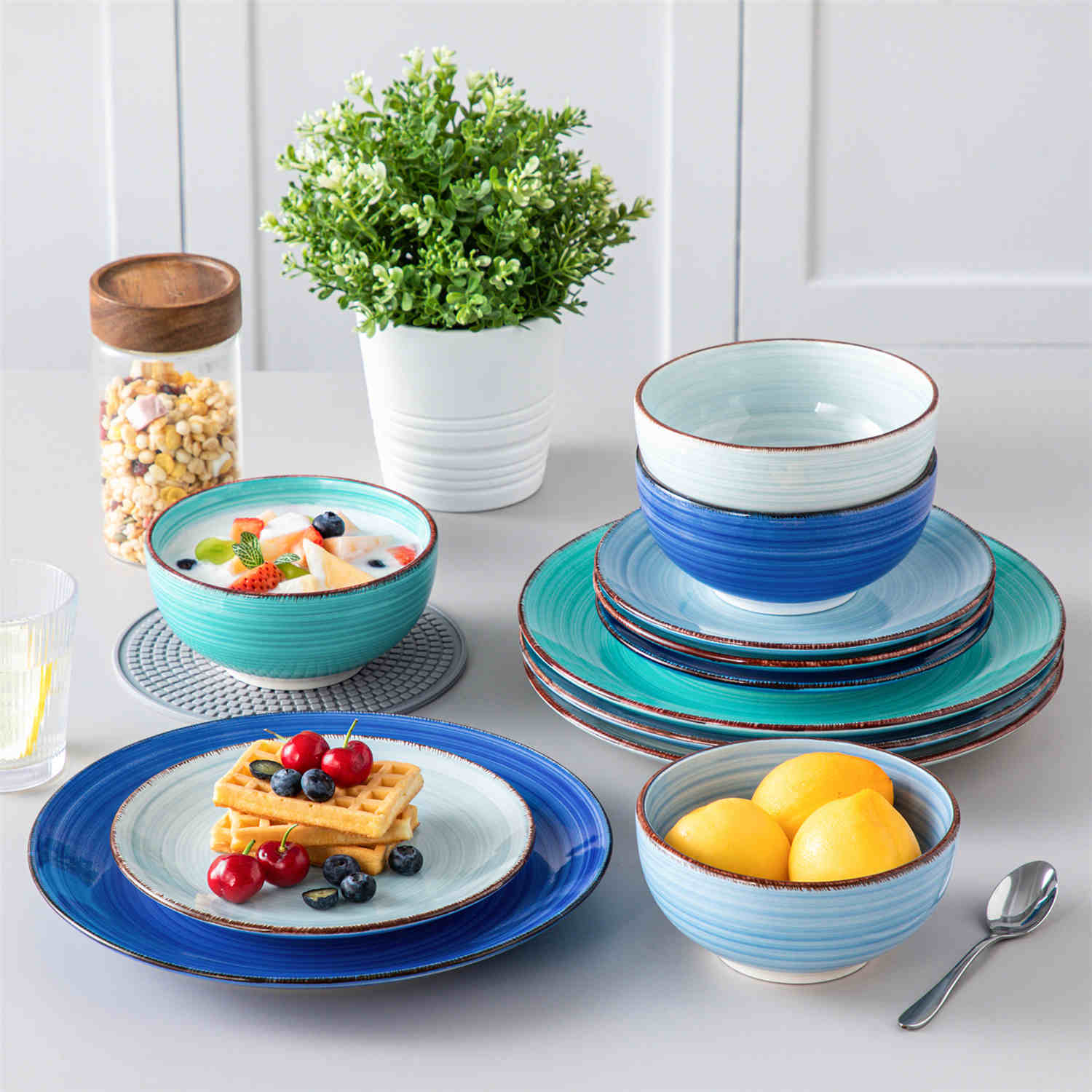 vancasso Bonita stoneware set blue
