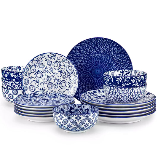 Selene 18 Piece Dinnerware Set perfect for casual family meals or stylish everyday dining. 1500