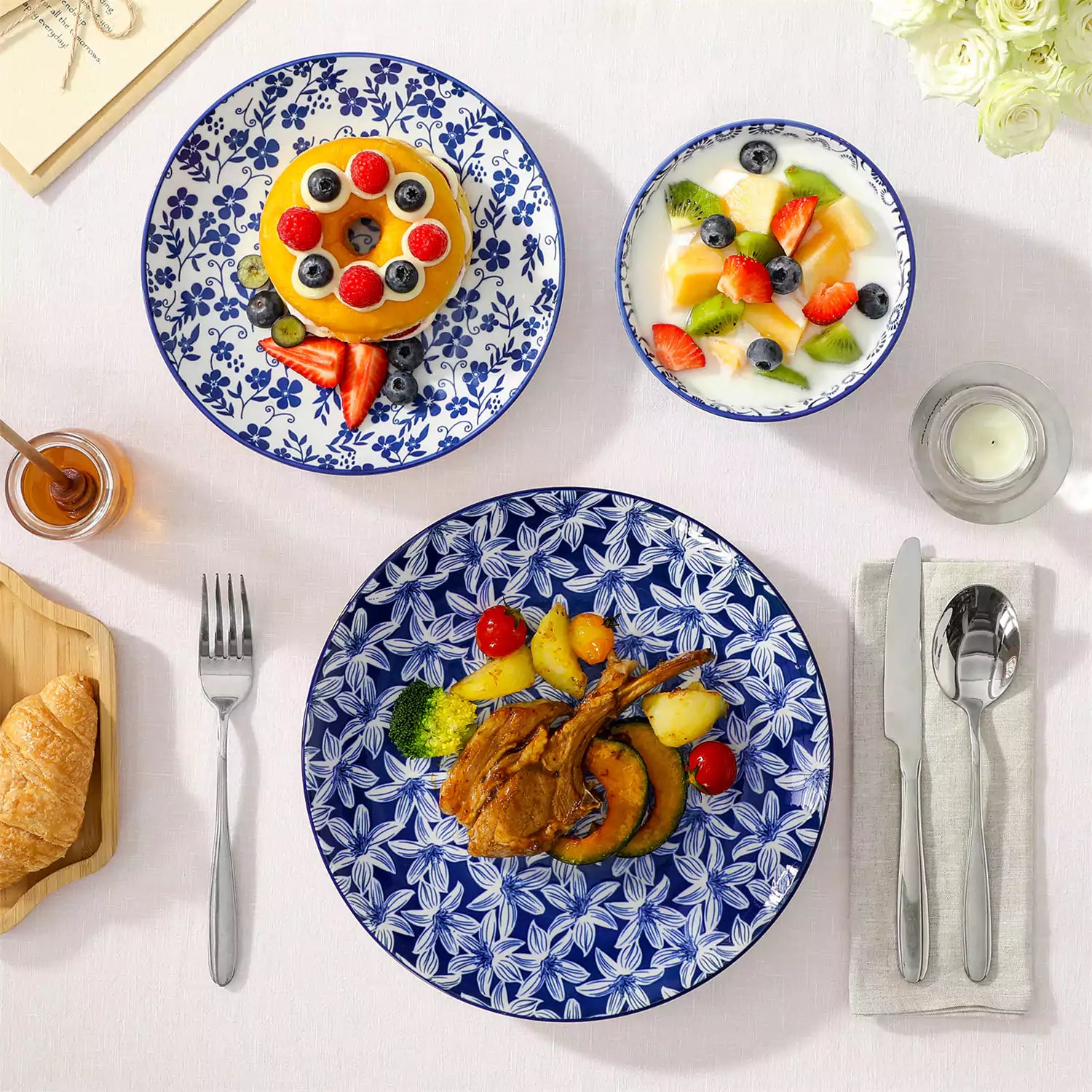 Selene 18 Piece Dinnerware Set perfect for casual family meals or stylish everyday dining.