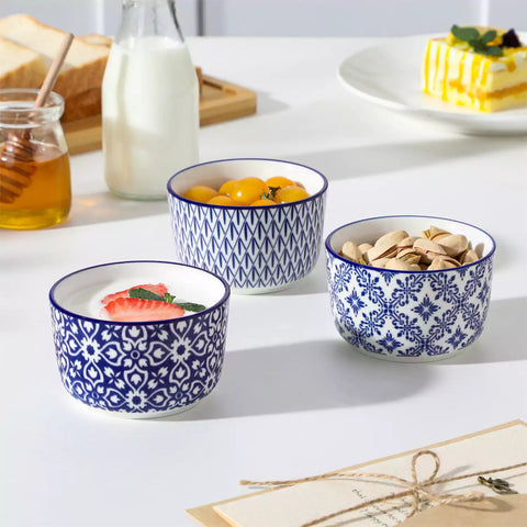 Selene Set Of 6 Ramekin Bowls Perfect For Baking And Serving Desserts and Dips - 6 oz