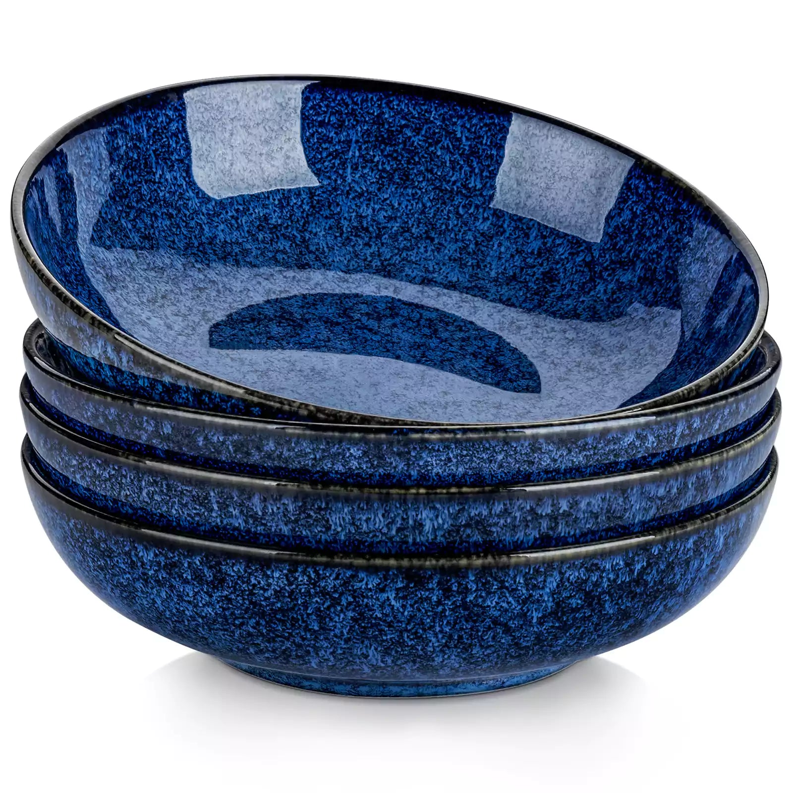 Stern Pasta Bowls Set Of 4 Made From Durable Stoneware Perfect For Serving Pasta And More With A Modern Touch - Blue