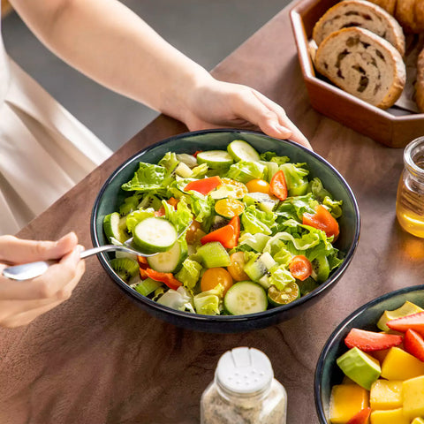 Stern Pasta Bowls Set Of 4 Made From Durable Stoneware Perfect For Serving Pasta And More With A Modern Touch - Green