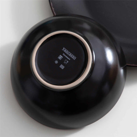 Black rustic dinnerware sets