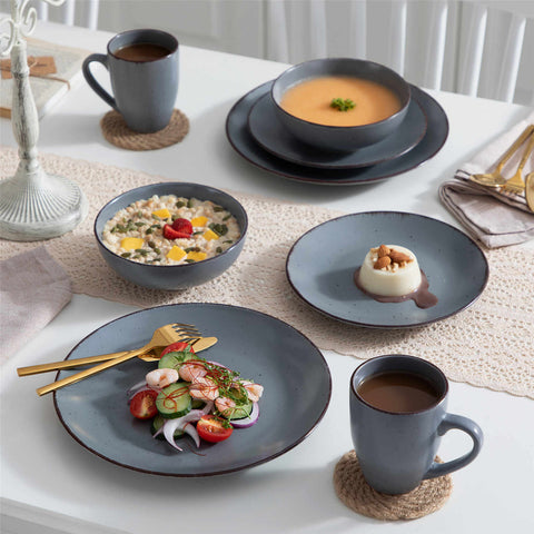 Grey rustic dinnerware sets