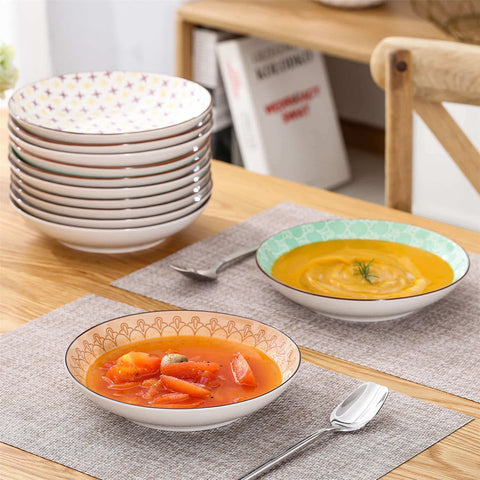 Set di 4 piatti da zuppa di tulipano